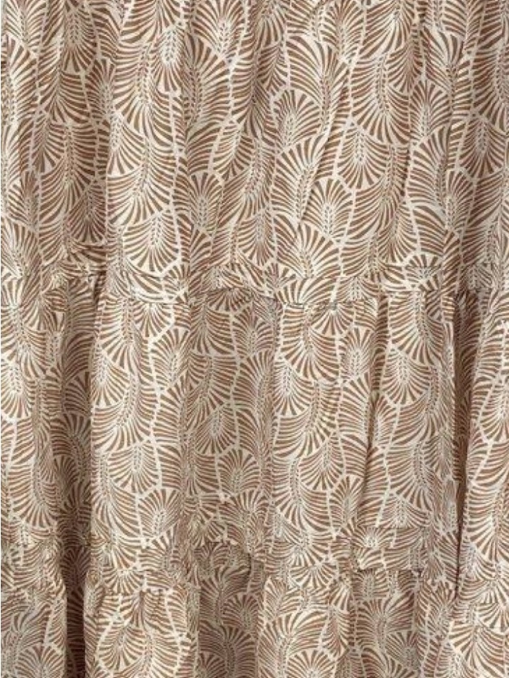 NWT Anthropologie The Somerset Maxi Dress | 3X | Tan + White Floral Print - Picture 3 of 8